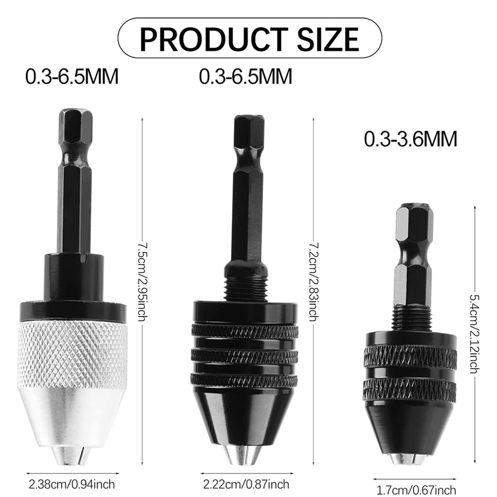 30 Pezzi 1/4 di Pollice Esagonale Mandrino Autoserrante Mandrino un Cambio Rapido Adattatore Convertitore Punte per Trapani un Percussione, Accessori per Utensili Elettrici