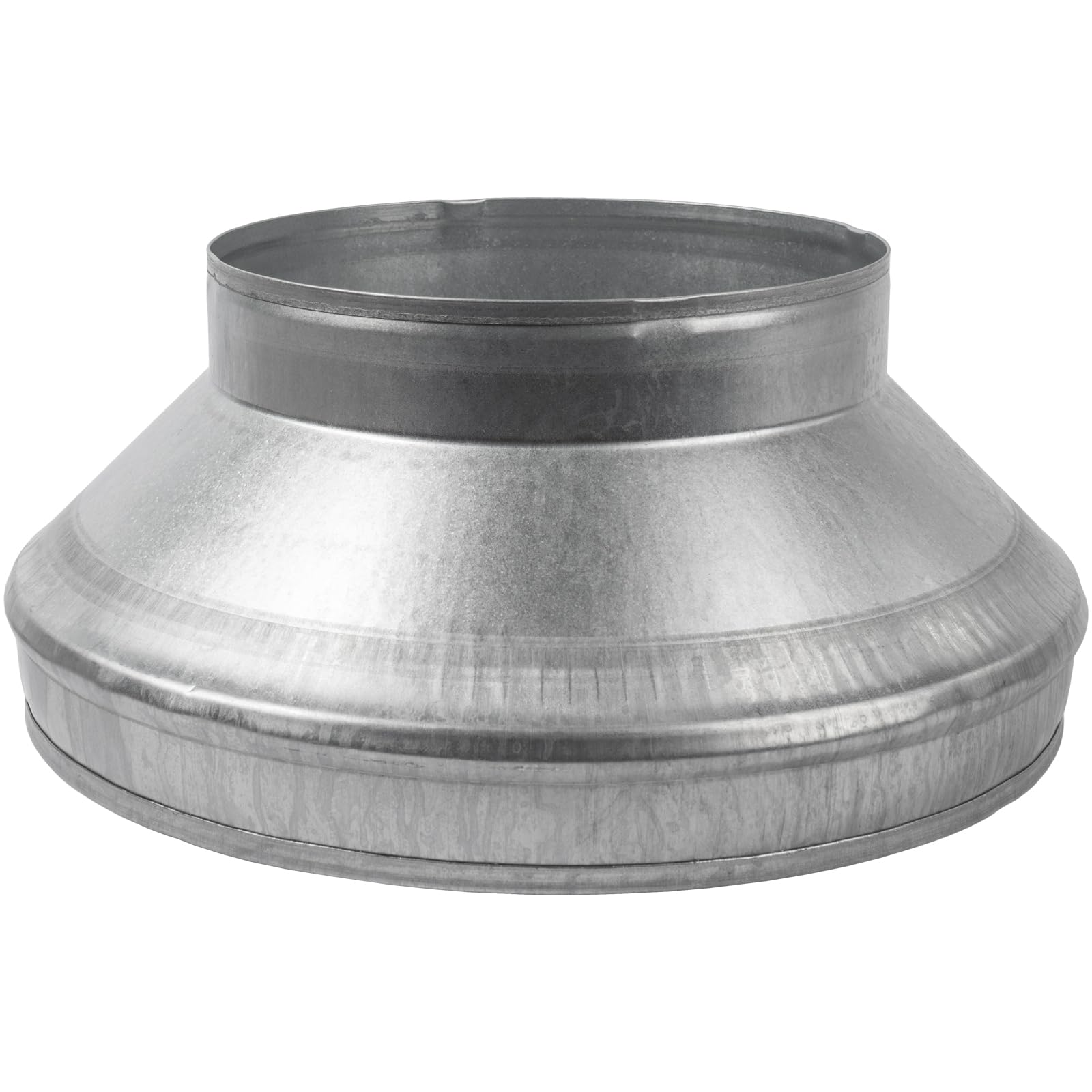 Photo 1 of 12" to 8" Inch Galvanized Steel Round Duct Reducer - Pipe Fitting Increaser Reducer - Drain, Waste and Vent Conduit Transition Adapter - Metal Tube Reducing Coupling