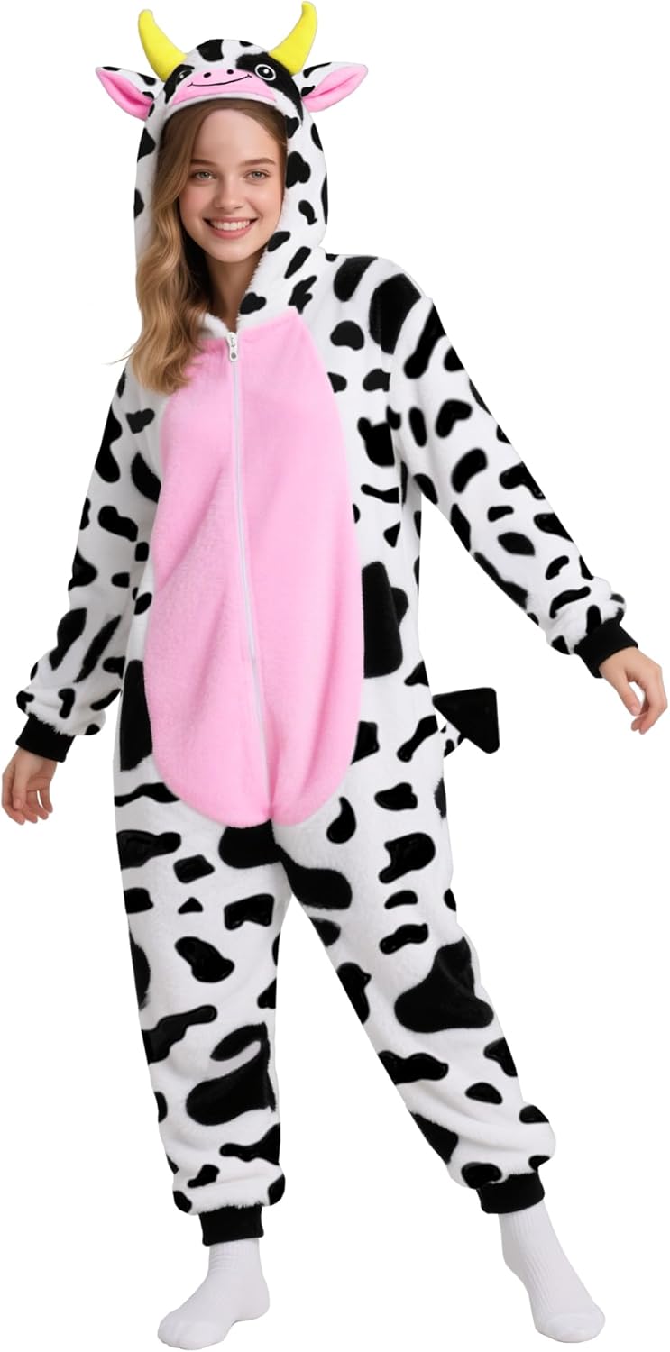 Axolotl Costume Adult Women Animal Onesie Pajamas Halloween Party Dress Up - Image 4
