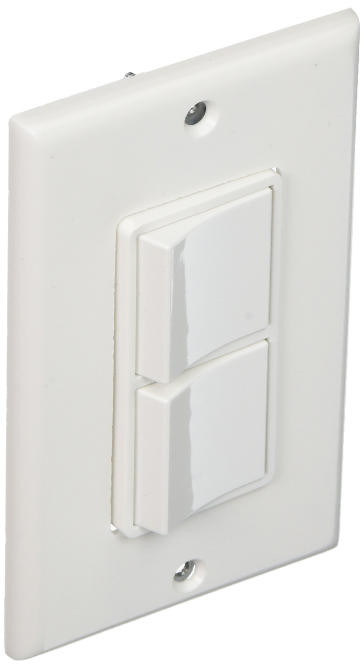 Leviton Decora 5679-W Two Grounding Rocker Switches with Wallplate