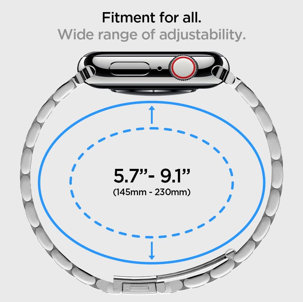 Spigen for Apple Watch Band, Modern Fit Compatile with Ultra 3/2/1 49mm, Series 11/10 46mm, 9/8/7 45mm, SE3/SE2/SE/6/5/4 44mm, 3/2/1 42mm Premium Business Wristband Strap