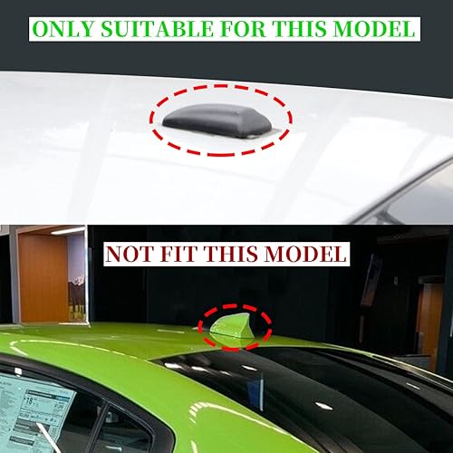 Miniatura 2 de Antena de techo negra con forma de aleta de tiburón para Dodge Challenger Charger 2009-2021