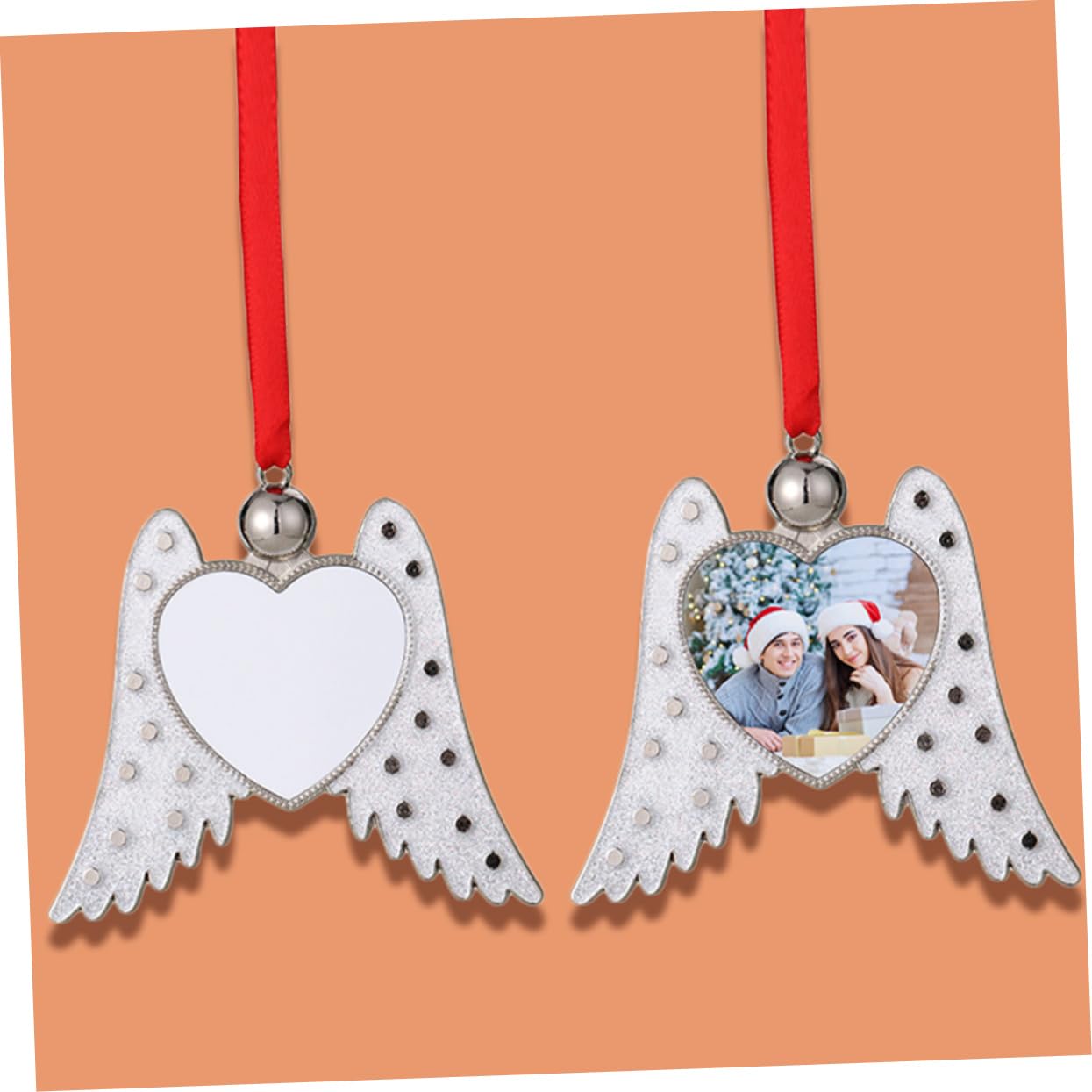 Cabilock 3 Ensembles Pendentif Sapin De Noël Lumières Féériques Lumière Décor d'ailes d'ange De Noël Guirlande Lumineuse Extérieure Vignes avec Guirlandes Lumineuses Aile Métal 3 Pièces * 3