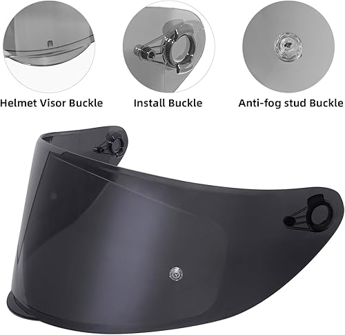 Miniatura 7 de Casco integral de motocicleta para adultos, aprobado por DOT, WS-609, casco de carreras de motocicleta de calle con visera negra (negro mate, S)