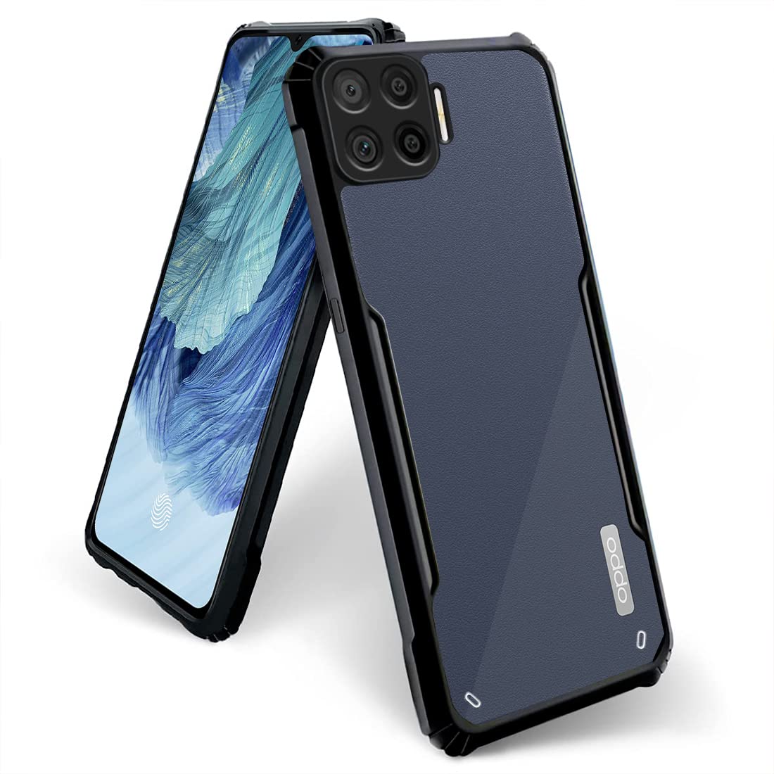 Fashionury Transparent Crystal Clear Hard PC Back Case with TPU Bumper, Military-Grade Drop Protection, Shockproof Anti-Scratch case Cover for Oppo F17 (B09XKKFP3W) Amazon Price History, Amazon Price Tracker