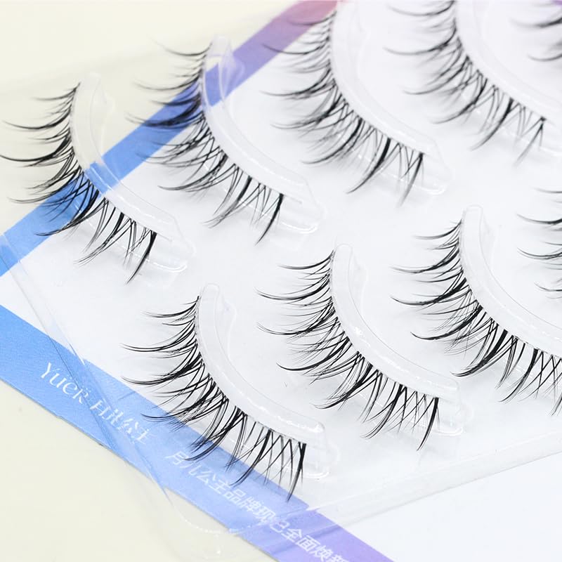 Miniatura 3 de Pestañas postizas de aspecto natural, pestañas postizas para uso diario, banda transparente cruzada de 0.354-0.472 in, pestañas al por mayor, banda