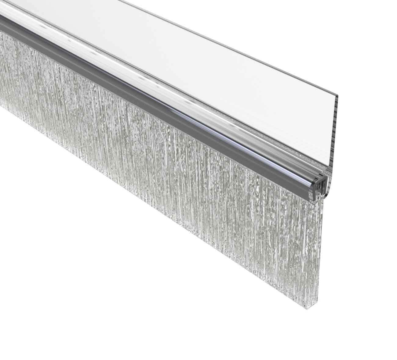 Stormguard Door Draught Excluder Bottom Brush Bar Self Adhesive Strip 25mm. 1 Metre (2, Clear)