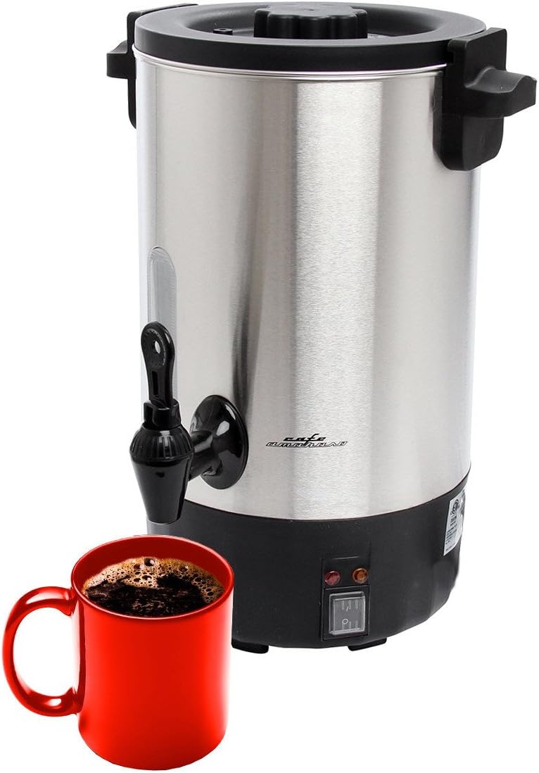 75-Cup Stainless Steel Double Walled Commercial Coffee Maker Urn