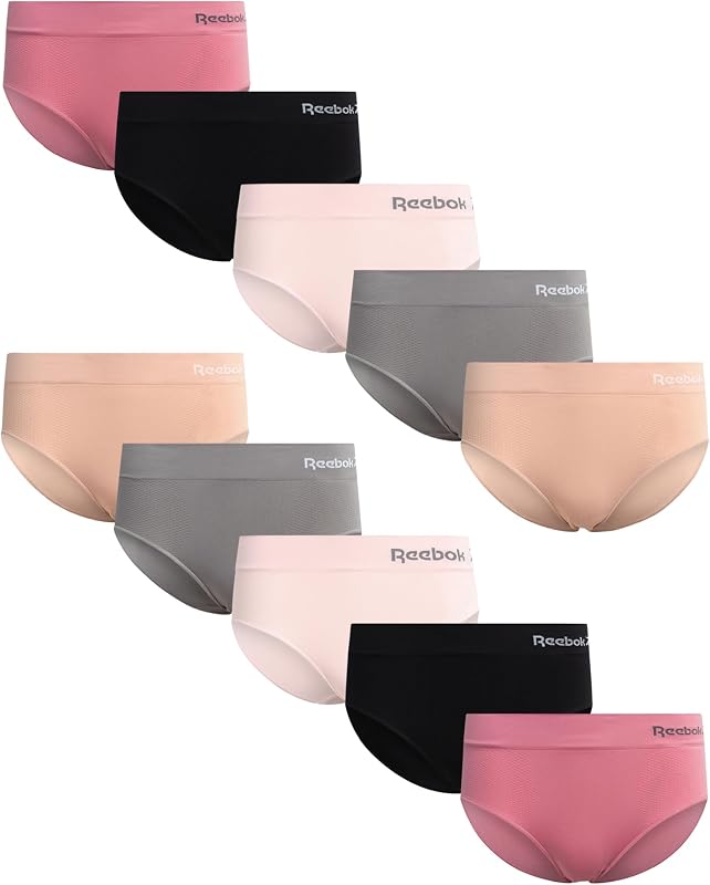 Womens Hipster Panties Underwear, Stretch Tag-Free Waistband 10 Pack