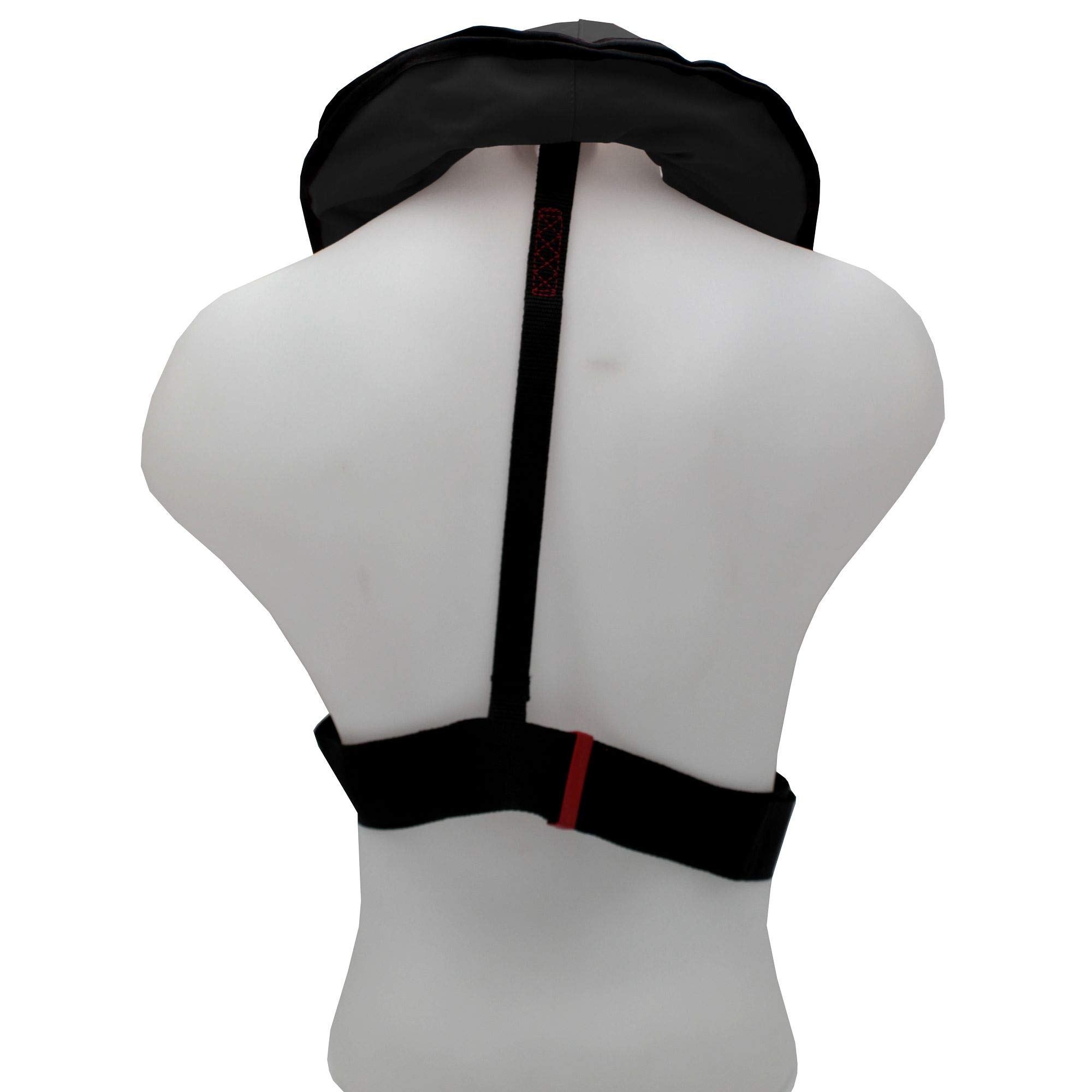 Chaleco de Rescate Inflable automático 170 N Esencial con arnés – Seguridad Marina ISO 12402-3 – Silbato & D-Ring – Flotabilidad fiable – Confort & Visibilidad