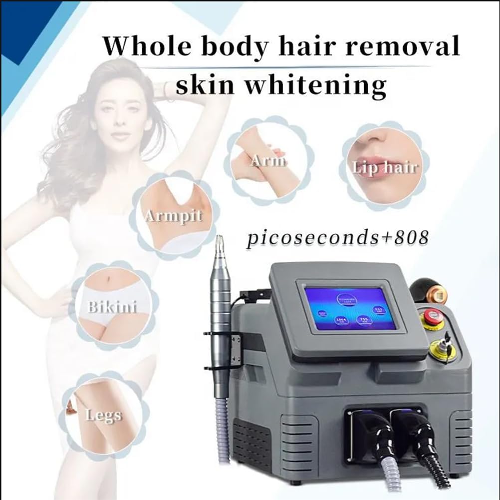 Retournation de la Peau Picoseconde Tattoo Repoval Machine + 808 Nm Diode Laser Épilation de Cheveux Équipement de Salon de beauté Divers Épilation du Corps Whitening