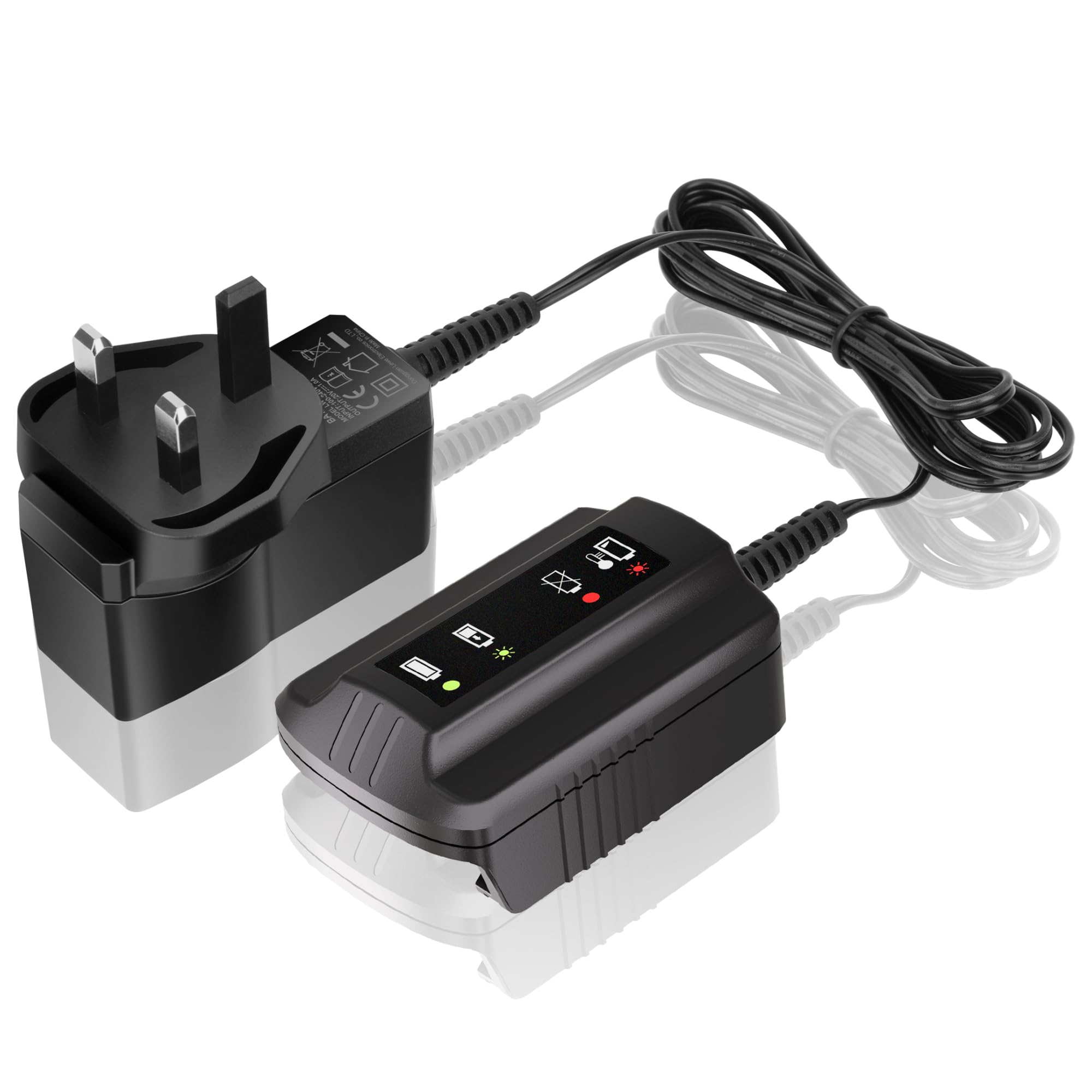 KUNLUN 20V Charger for WORX WA3760 18V (20V MAX) Battery Charger, for All Worx 4Pin Batteries and Tools WA3551.1 WA3553 WA3553.2 WA3641 WA3572 WA3557 WX390 WX176 WX166.4 WX372.1 WG629E WA3760 WA3881