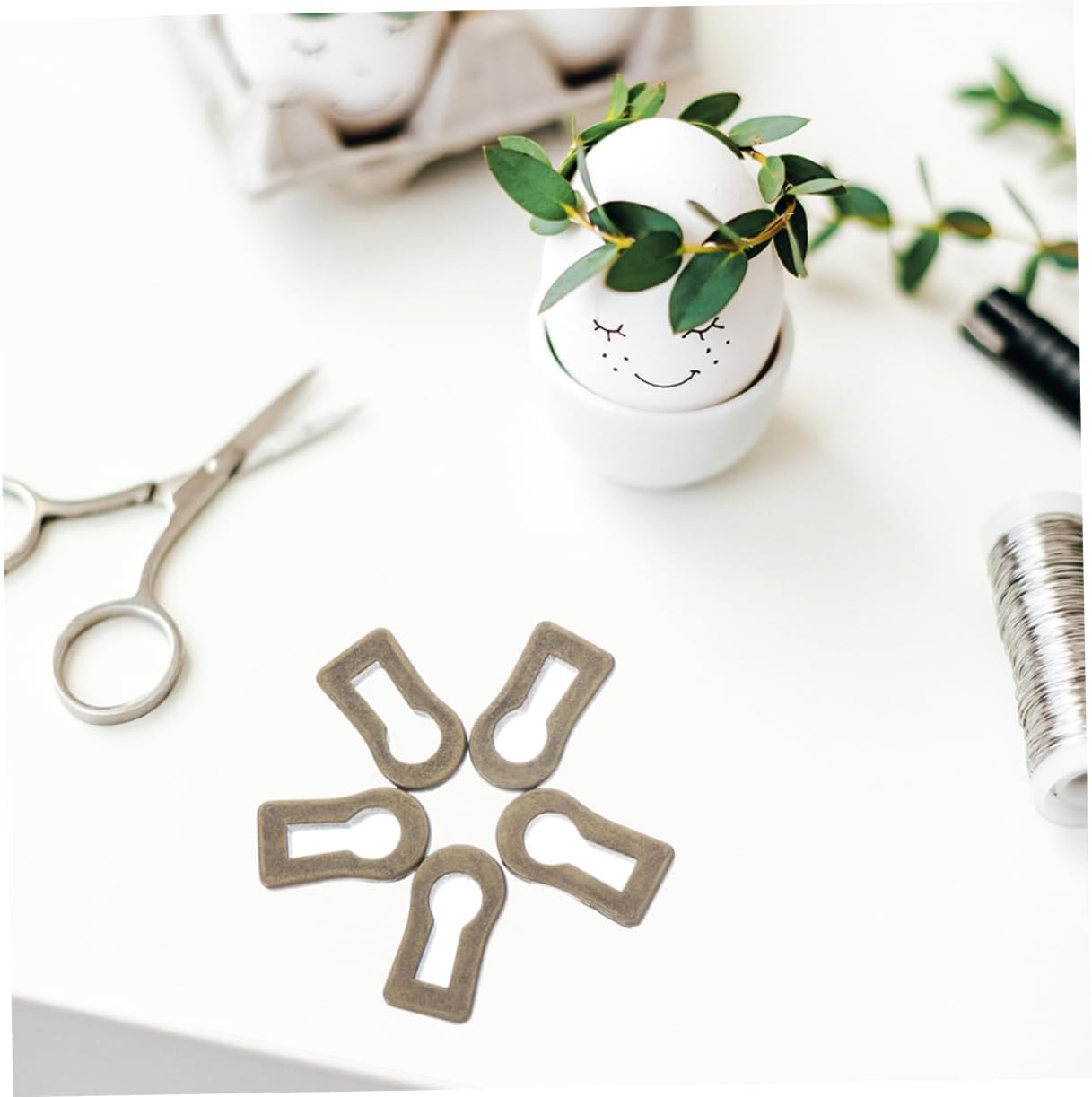 Levemolo Keyhole Covers for Furniture 20pcs Zinc Alloy Decorative Keyhole Inserts Easy Install