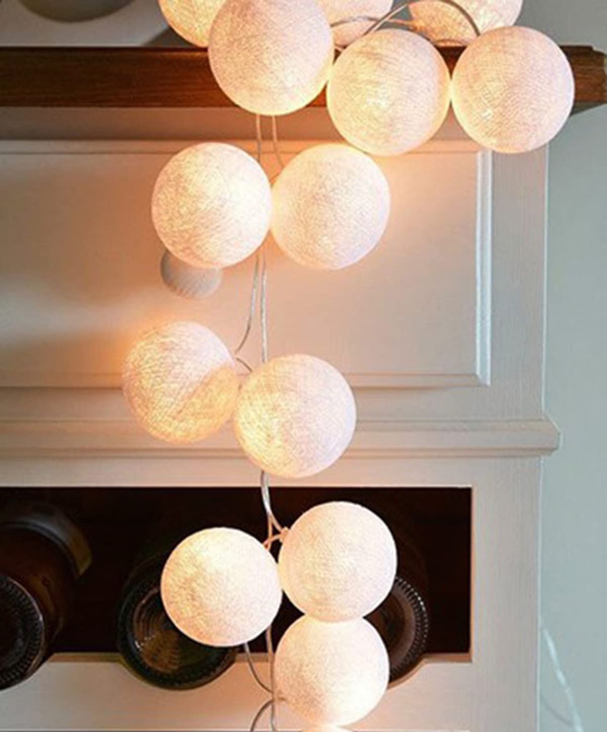 Amazon.co.jp: LEDコットンボールライト、ストリングライト、屋内用