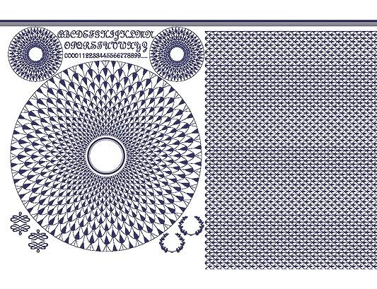 33/z2 印判 幾何学 丸文散らし 33/z2 印判 幾何学 丸文散らし