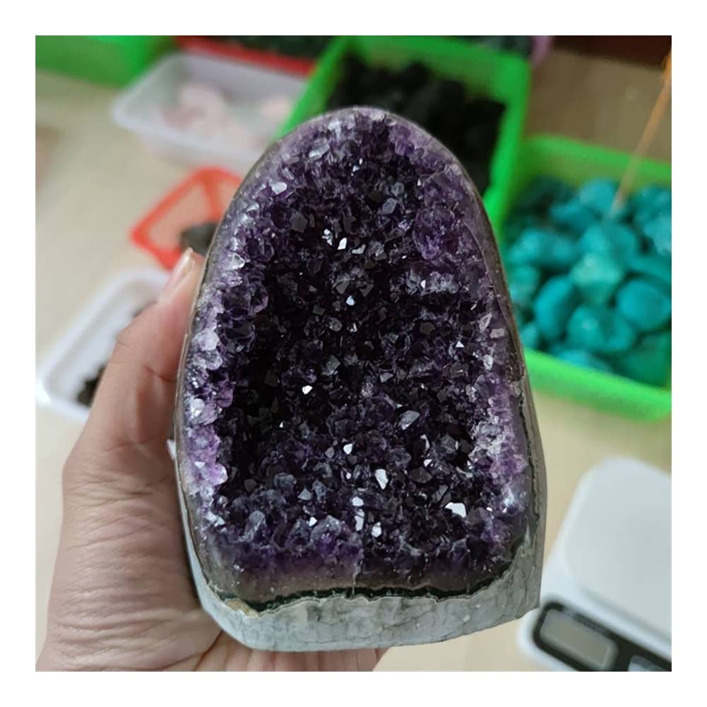 Cristal Natural en Bruto For 1kg Gran Amatista Racimo Geoda Cristal Cuarzo Corte Base Amatista Espécimen Uruguay