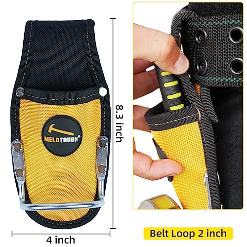 Image of MELOTOUGH Plier Holster Tool Holder and Heavy Duty Steel Loop Hammer Holder for Tool Belt Work Organizer Pocket Durable and Compact Tool Holder for Construction,Electrician