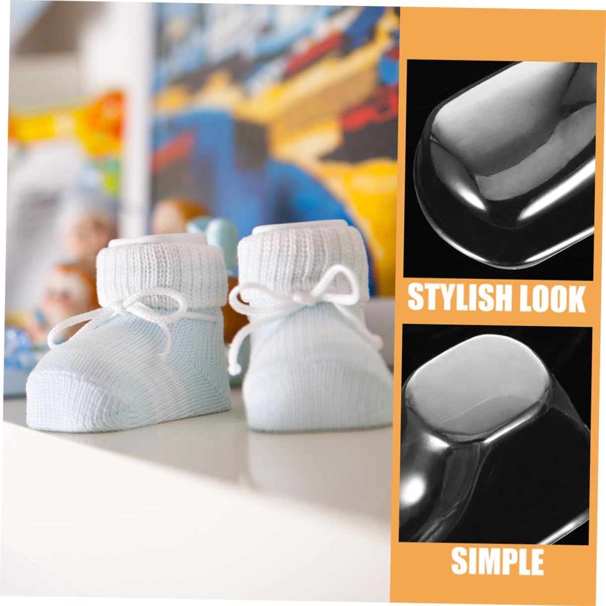 Levemolo 100pcs Baby Socks Shaper Boys and Girls Foot Molds Infant Shoes Display Support PVC Material Toddler Socks Display Stands