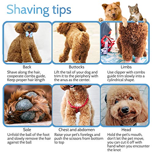 Alixane Dog Clippers Rechargeable Cordless, Heavy Duty Dog Cat Pet Shaver Trimmer Grooming Kit, Plug-in & Quiet Pet… - Image 6