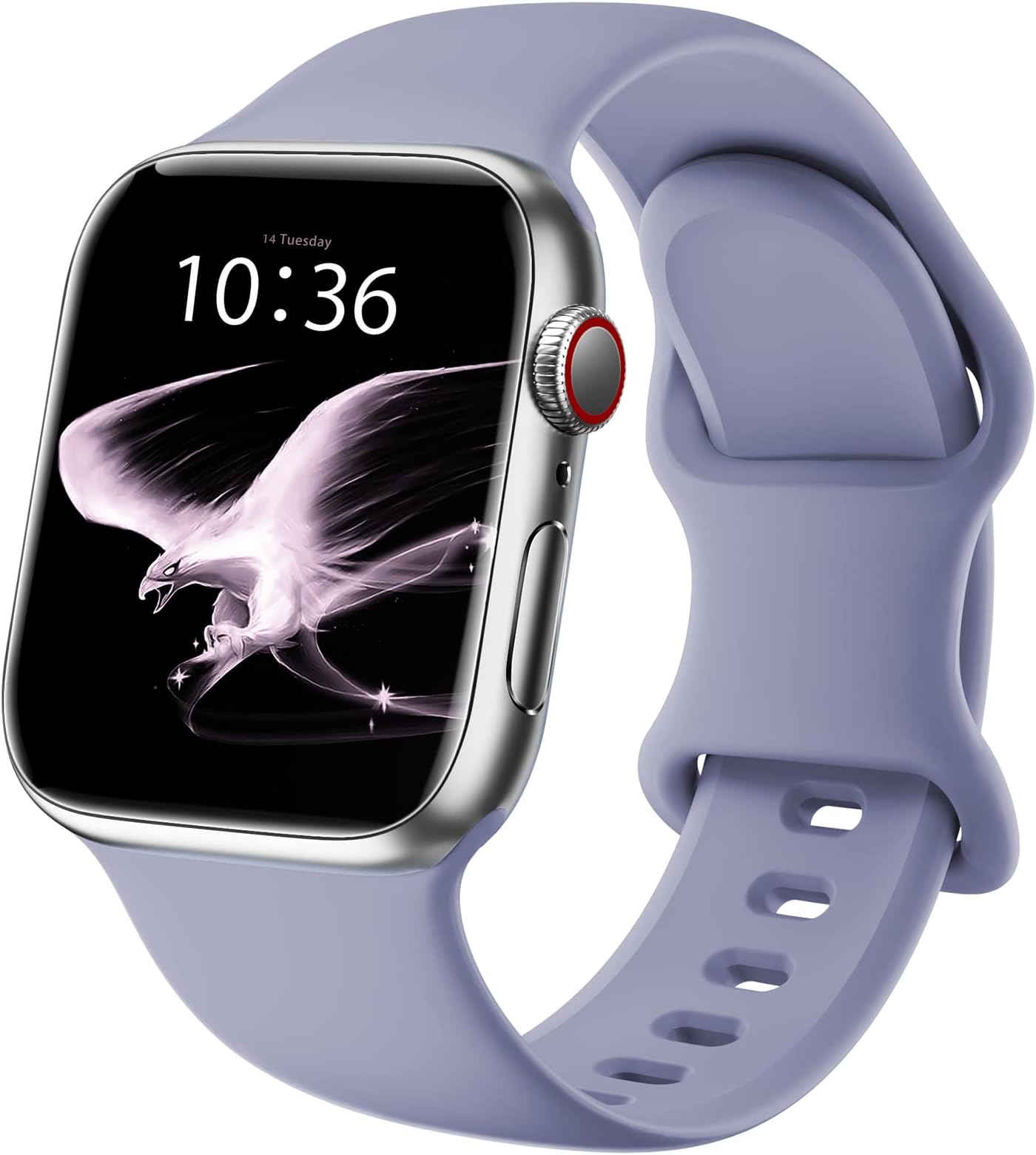 DigiHero Straps Compatible with Apple Watch Strap 38mm 40mm 41mm 42mm 44mm 45mm, Soft Silicone Sport Replacement Strap Compatible with iWatch Series 9 8 7 6 5 4 3 2 1 SE Women Men Violet B