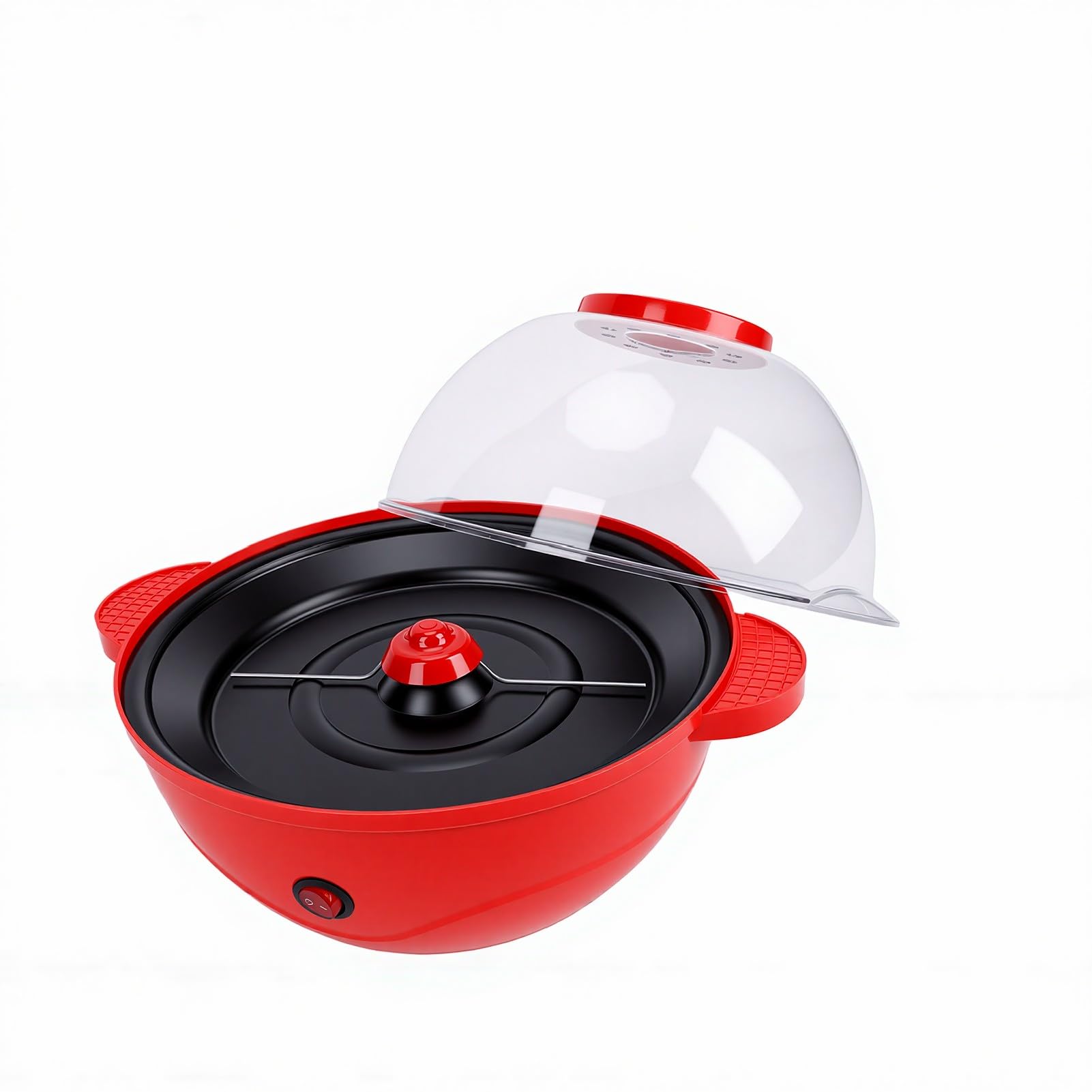 Macchina per Popcorn da 500 W con Agitatore Elettrico Rivestimento Antiaderente da 2,5 Litri per Snack Veloci e Serate di Cinema in 4 Minuti (Spina europea 220 V)