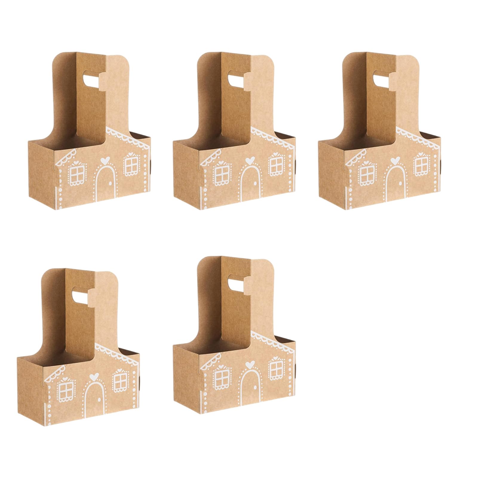 Jazuaiao Cup Drink Carrier Portable Takeaway Cardboard Drink Holders Easy to Store for Outdoor Event Easy Assembly