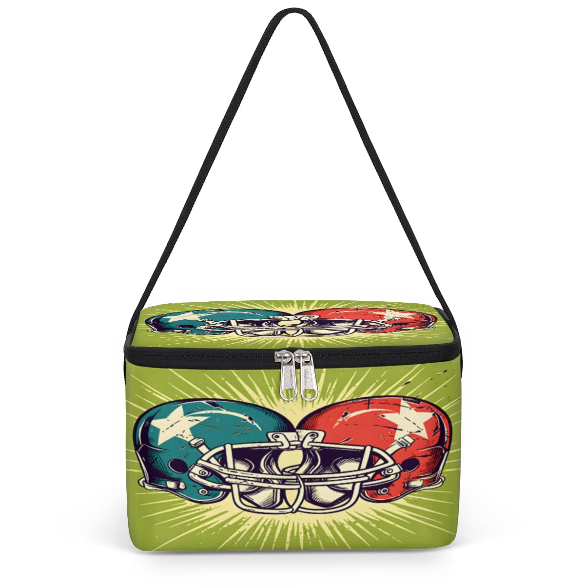 GzLeyigou Baseball Cap Lunch Bags for Women Men 9 Cans, Hot & Cold Food Delivery Bag Insulated Grocery Bag Insulated Lunch Box Cooler Bag for Office Work Picnic Beach