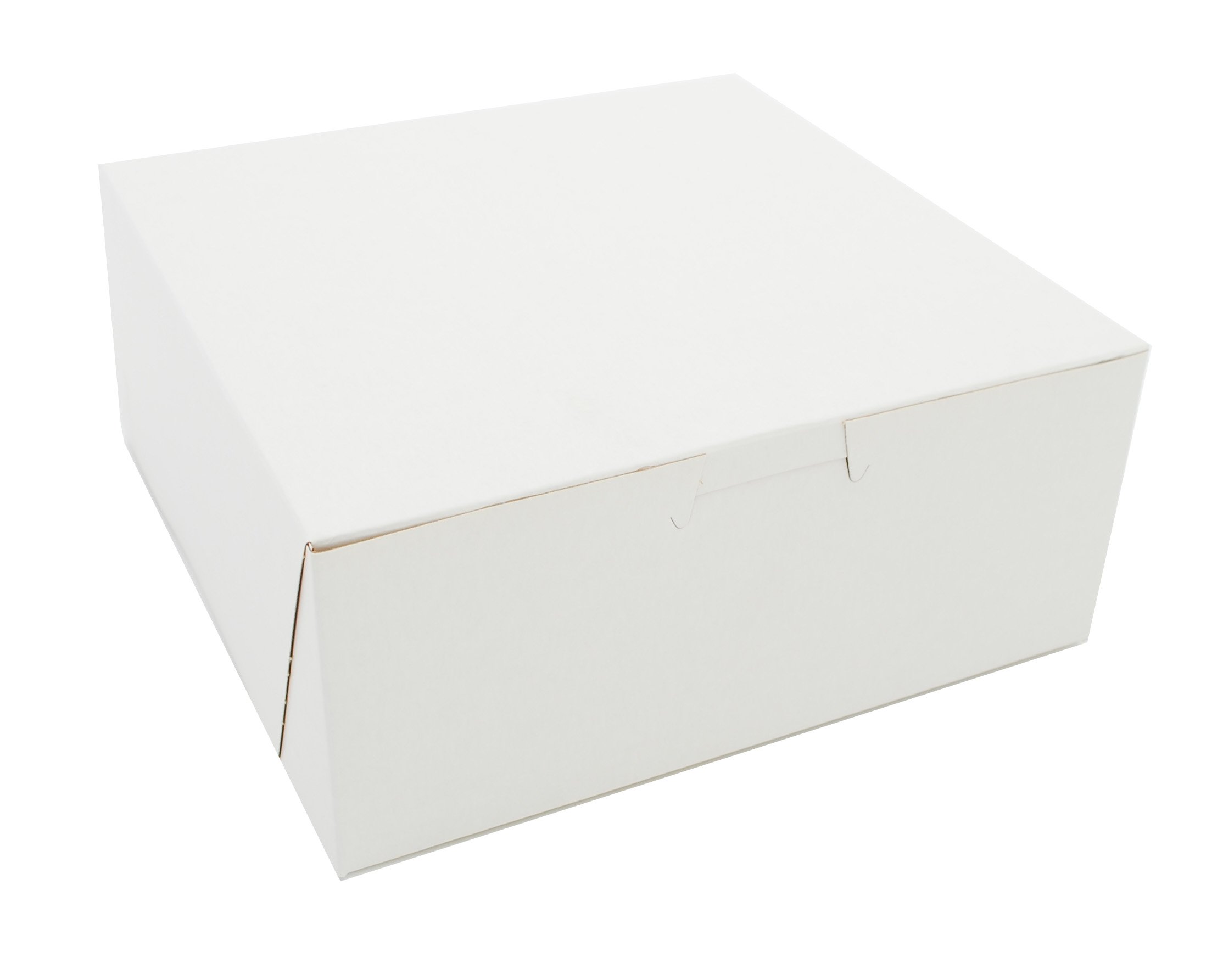 Southern Champion Tray 0917 Premium Clay Coated Kraft Paperboard White Non-Window Lock Corner Bakery Box, 7" Length x 7" Width x 3" Height (Case of