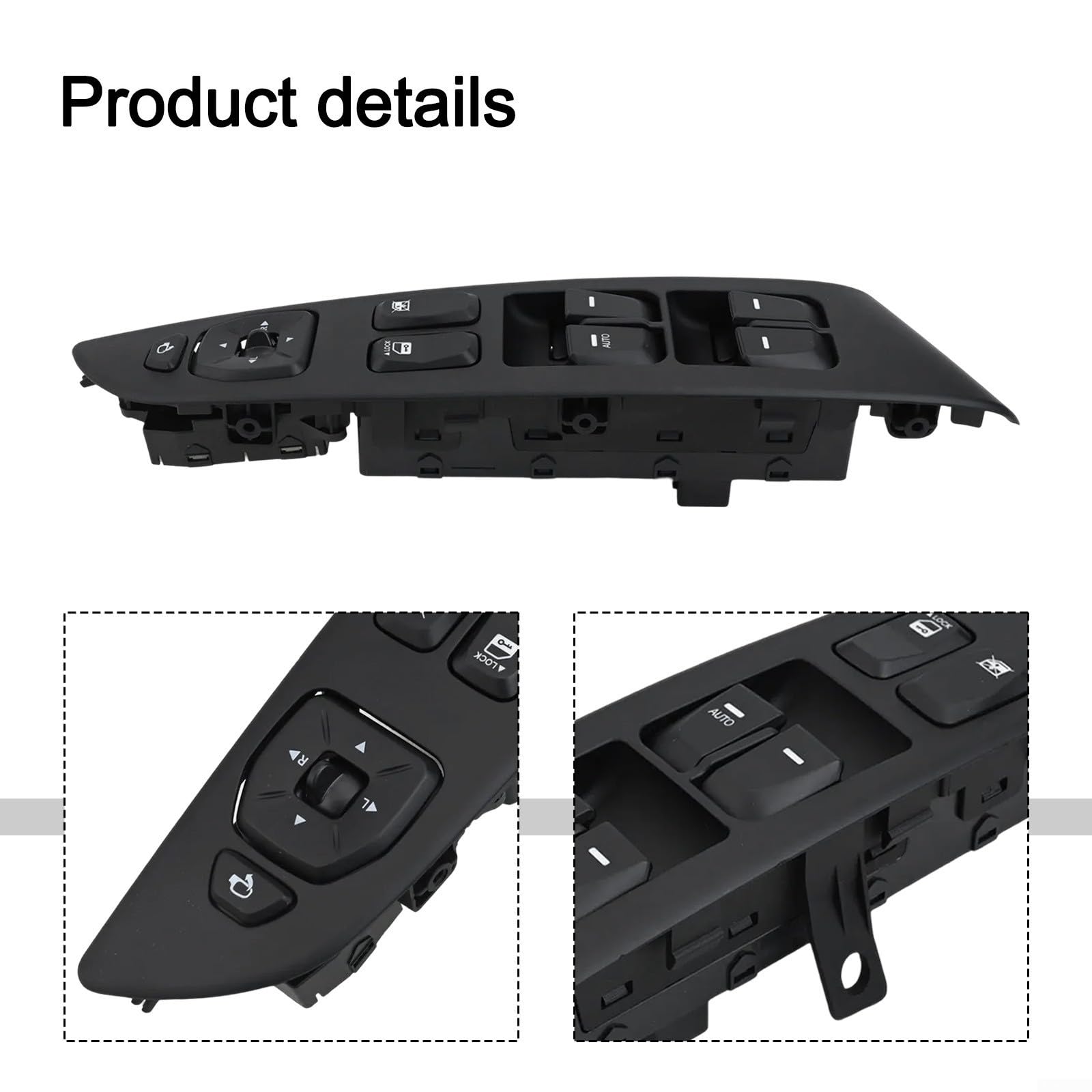 Interruttore di alimentazione per Tucson, iX, iX35 (2010-2015), OEM 93570-2S1509P, interruttore di controllo interno in plastica nera