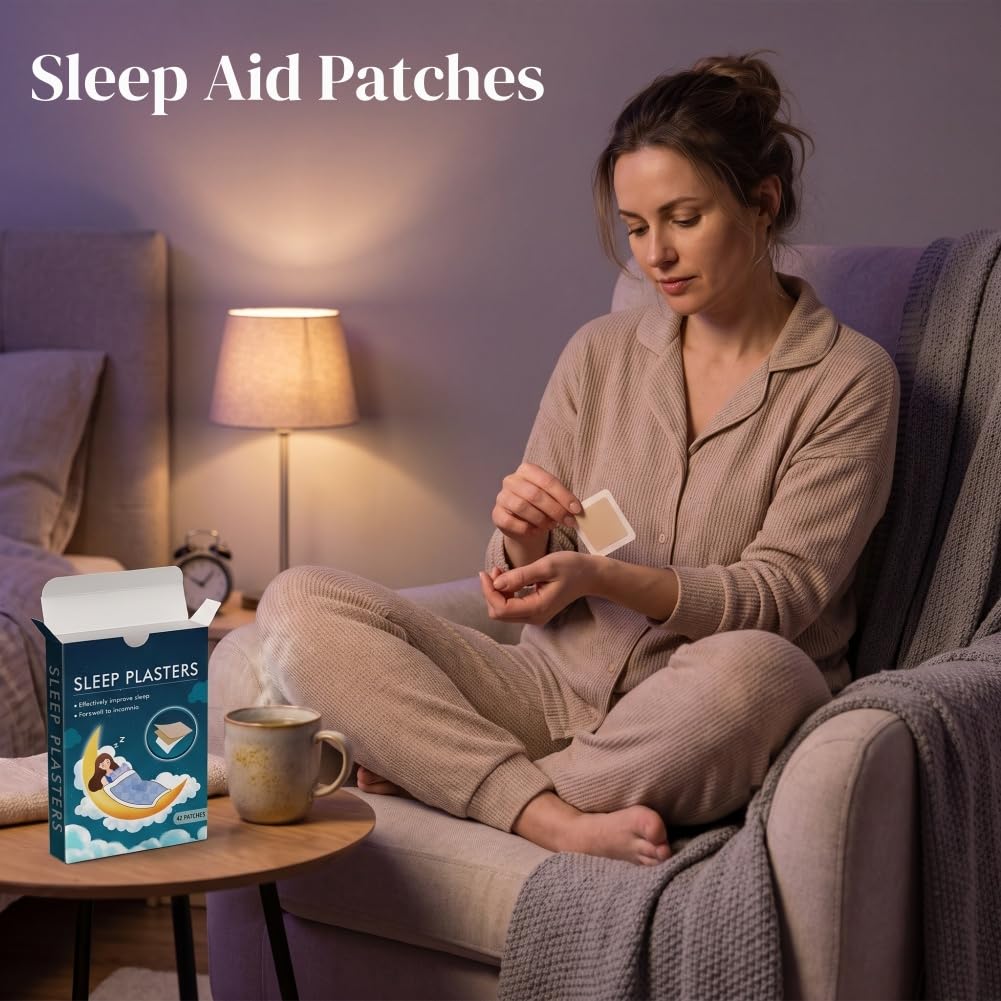 Parches Para Dormir Naturales,4pcs Parches para Dormir,Parches Naturales para Dormir Profundamente,Parches Para Dormir Profundo,Parches para Dormir para Adultos,Parches de Apoyo para El Sueño