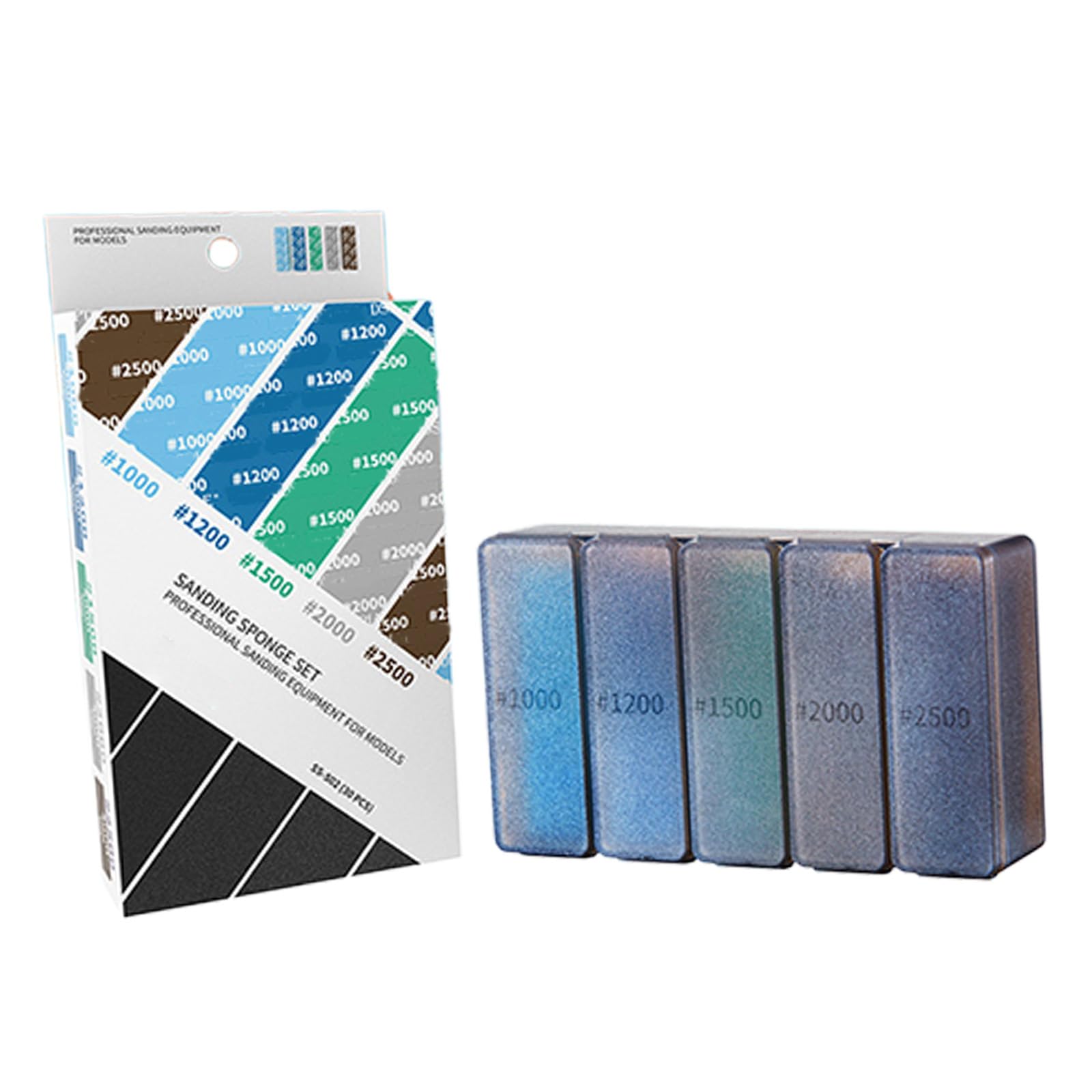 1Set Sturdy Sanding Sponge Set with Multiple Grits Perfect for Detailed Model Finishing and Projects Sandpaper Set