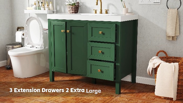 DWVO 36 Inch Bathroom Vanity with Sink Combo, Modern Bathroom