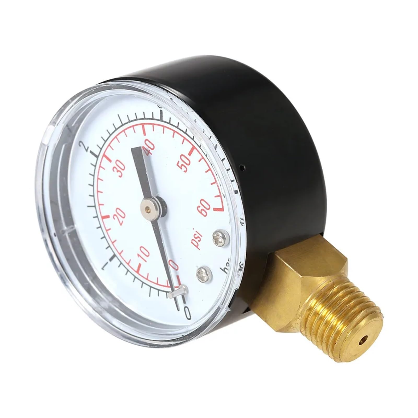 50 mm manometr Pool Spa filtr ciśnieniomierz, ciśnieniomierz 0-60 psi, 0-4 bar, montaż boczny 1/4 cala, gwint rurowy NPT TS-50(TS-50-4bar)