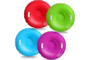Shappy 4 Pcs Snow Tube: Kids Sleds for Snow Toddlers Winter Enjoyment