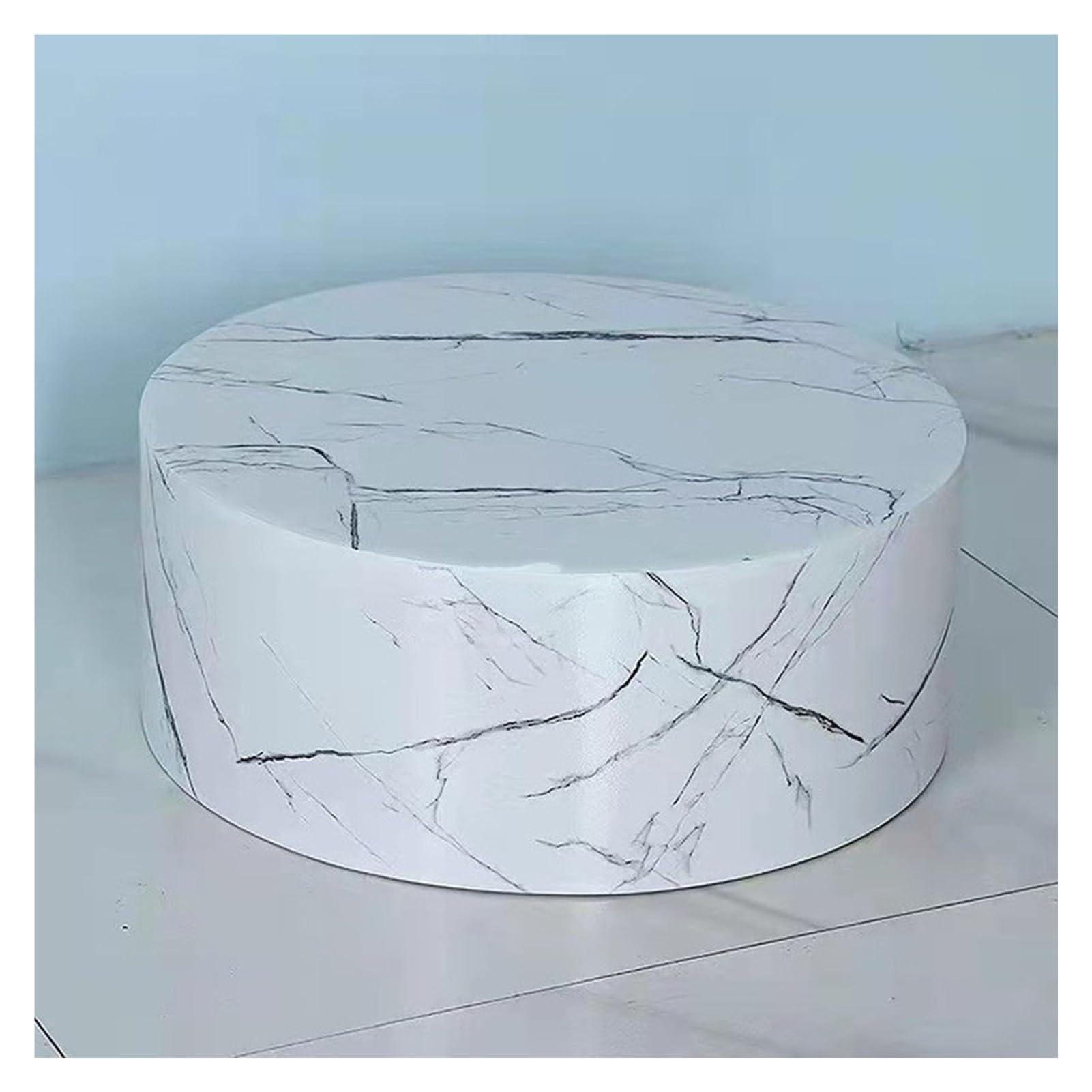 Socle d'exposition rond 60x20 cm cylindrique pour vitrine magasin