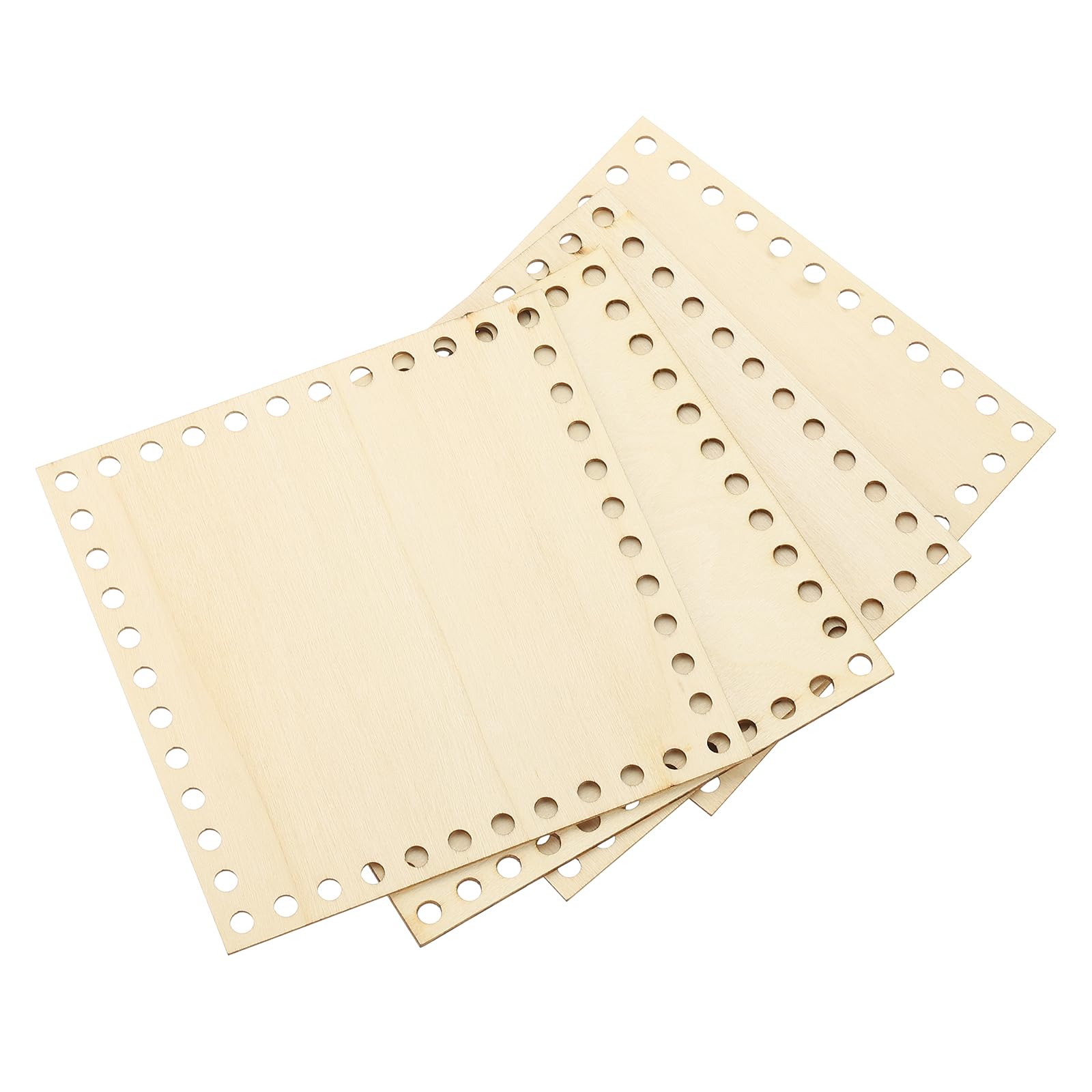 PATIKIL 6 x 6 Inch Crochet Basket Base, 4 Pcs Basket Bottoms Square Wood Base Shaper Bag Making Supplies Weaving Knitting Kit for Crochet Shoulder Bag Handbag Purse Craft