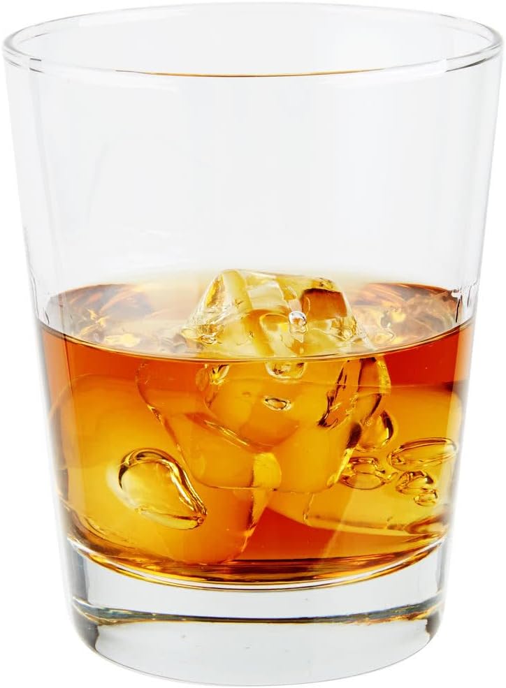 LibbeySet of 6 816CD Heavy Base Double Rocks/Old Fashioned Glass, 15 ounce, w/Signature Party Picks