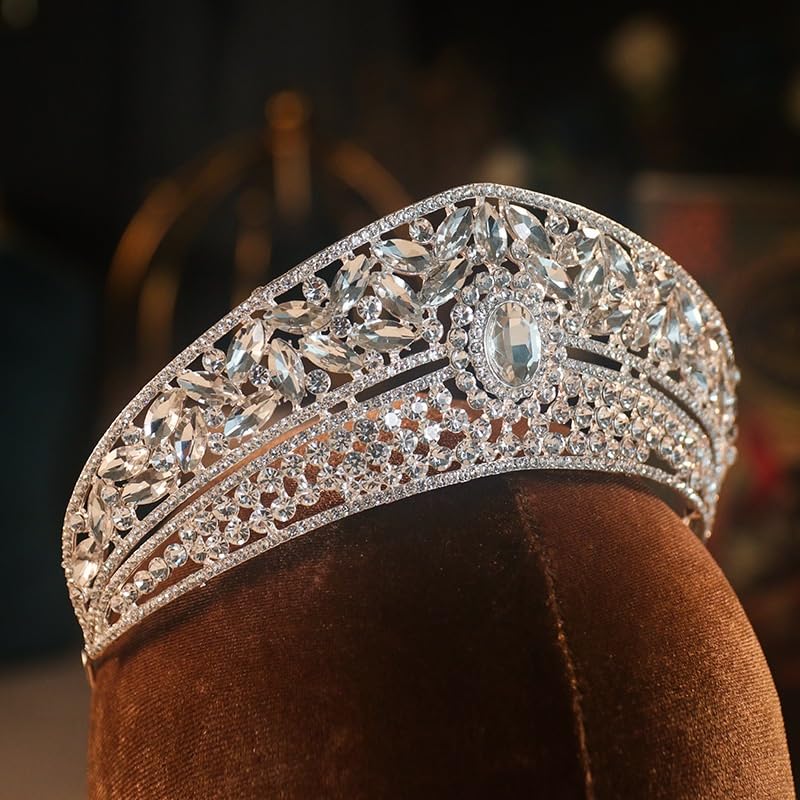 Corona di Cristallo Diadema nuziale di cristallo Corona Principessa compleanno for adulti per la festa