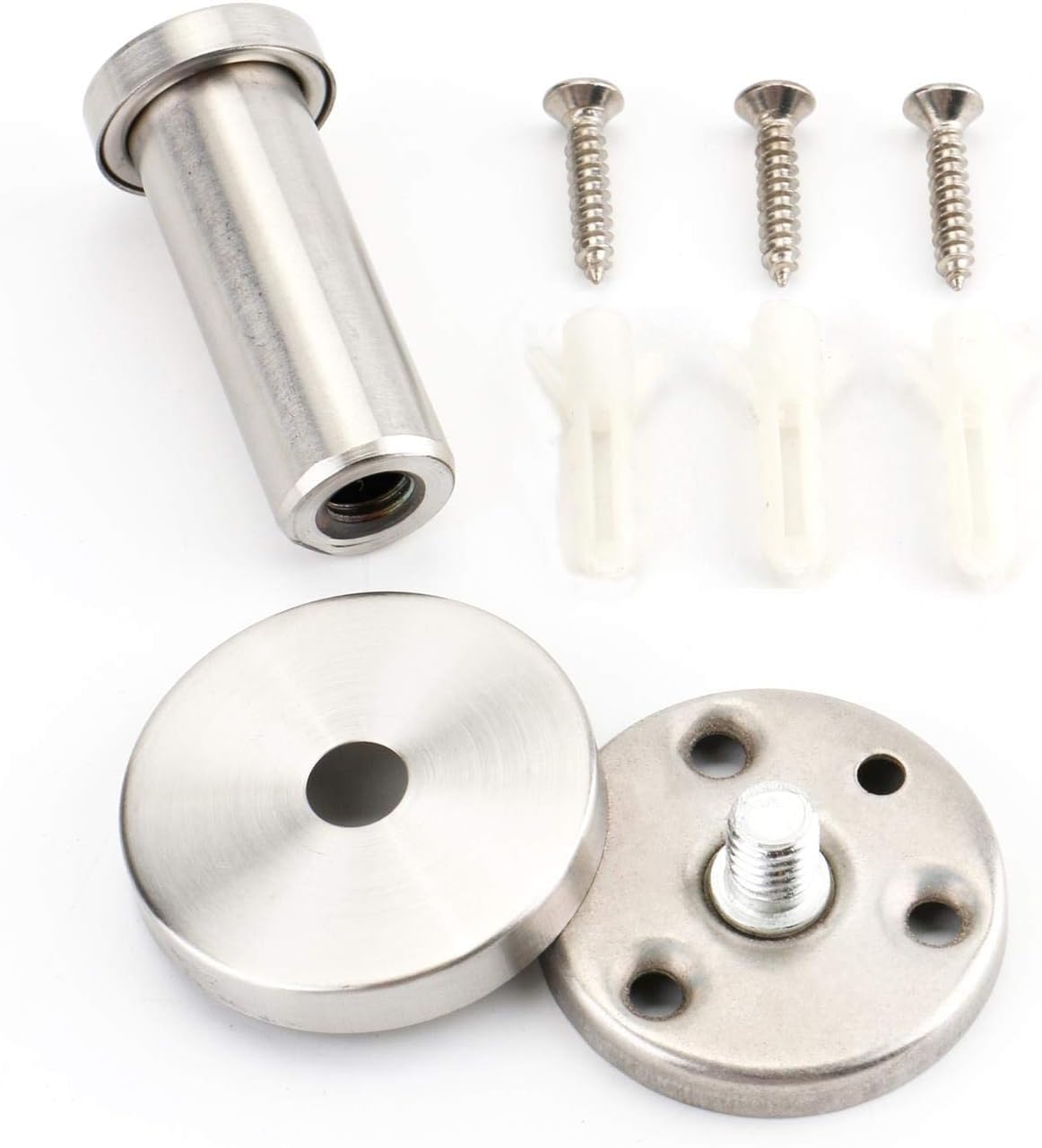 Tebery 12 Piezas Ganchos de Pared Ropa Colgadores de Puerta Percha de Baño Ganchos de Acero Inoxidable para Toalla Abrigo Albornoz con Tornillos Anclas