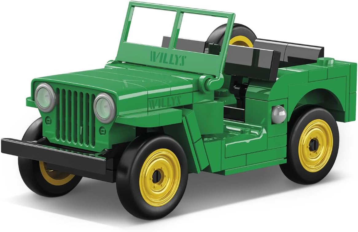 COBI Jeep Willys CJ-2A (Green) Building Set, 111 Pieces