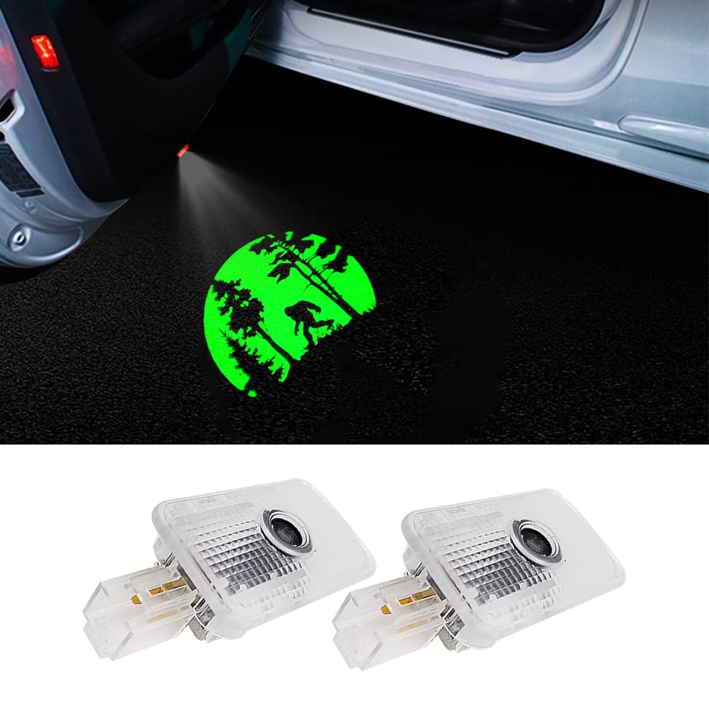 Never Fade Car LED Door Logo Projector Puddle lamp, for Forester Bigfoot Accessories Door Light Logo LED Laser Car Courtesy Step Light HD 2 pcs Compatible for Bigfoot Forester SJ SK Series (03)