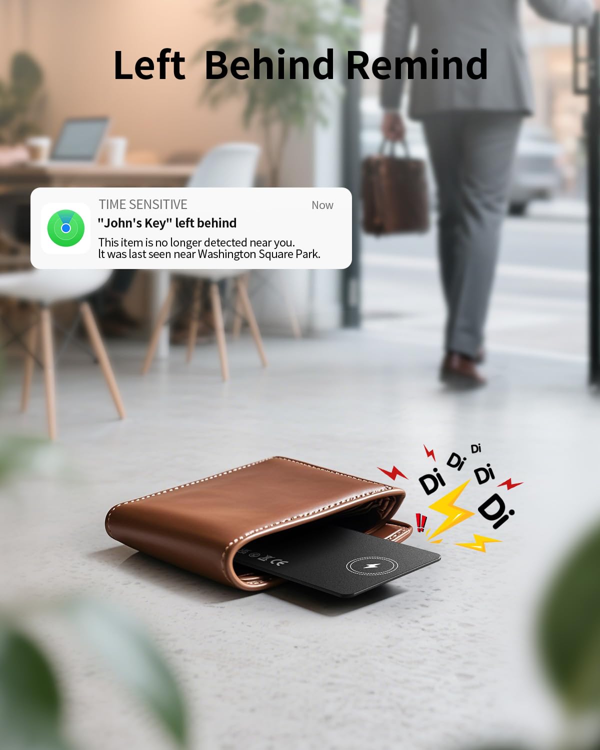 Air-Tag Bluetooth Tracker for Apple Find My, Air Tag Key Finder Rechargeable (iOS Only) iPhone Smart Wallet Tracker Card, Worldwide Tracking for Bags, Passport [Apple MFi Certified]