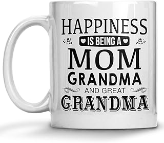 Happiness Is Being A Great Grandma Mug, Grandma Gifts For Women, Grandma Gift Form Granddaughter, Grandson, Grandma Nana Mimi Gigi Mug, Mother's Day Gifts For New First Grandma, Grandma To Be