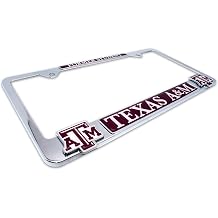 Premium All Metal TAMU Aggies Alumni Former Student License Plate Frame w/Dual 3D Logos - Second Generation Texas A&M