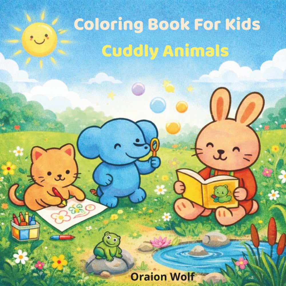 Cuddly animal friends to color: Coloring book to relax