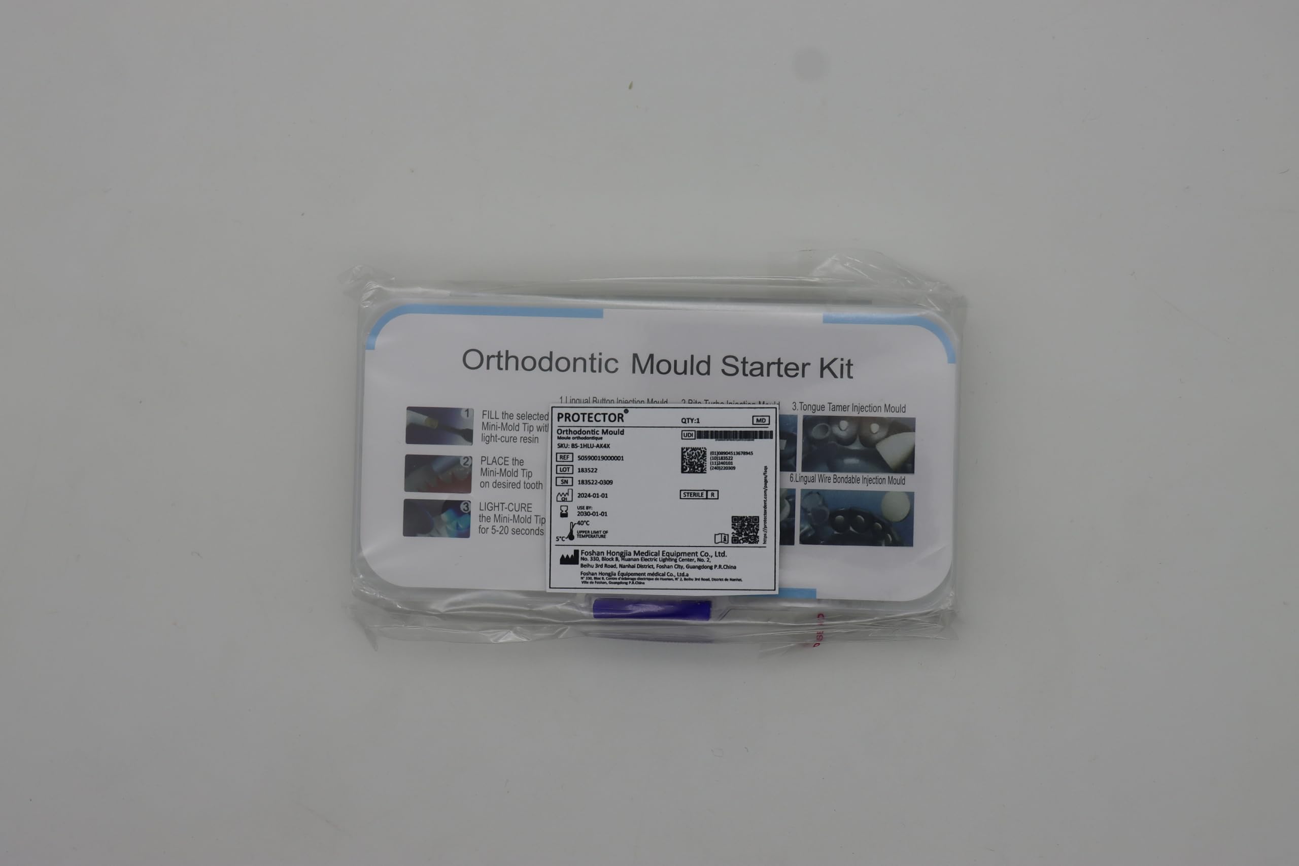 Molde de ortodoncia, Mini accesorios de ortodoncia, Kit de inicio de molde de inyección, tubos, juego de botones de retención Lingual