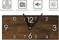 Vista 4 de Wooden wall clock, Rectangular wall clock, Modern wall clock, Rustic wall clock, Non-Ticking wall clock, Silent wall clock, Wall clock rectangular