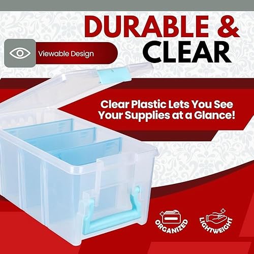 Miniatura 8 de ArtBin 6925AA Semi Satchel con divisores extraíbles, organizador portátil de arte y manualidades con asa, [1] estuche de almacenamiento de plástico