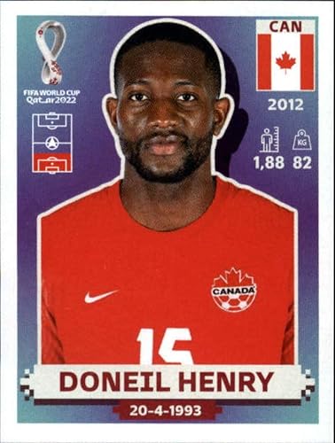 2022 Panini World Cup Qatar Sticker CAN6 Doneil Henry Group F Canada Mini Sticker Trading Card