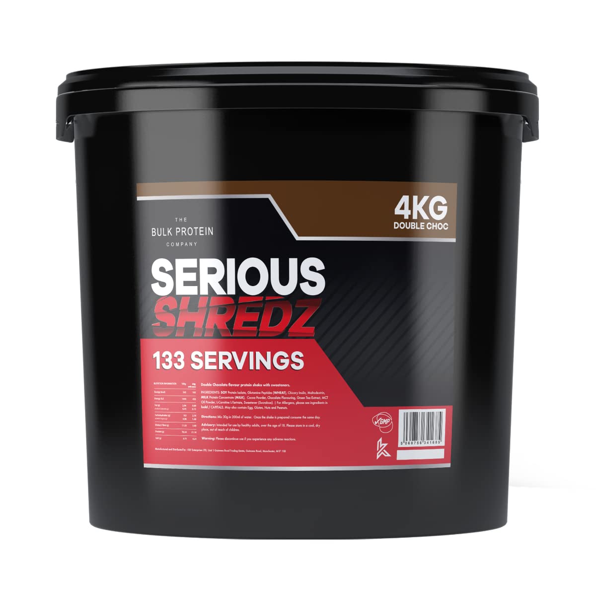 Serious Shredz Diet Whey Protein Powder 4kg - High Protein, Low Carb, With L -Carnitine & Green